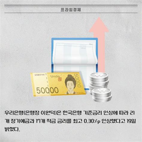 카드 우리은행 38개 예·적금 금리 최고 03p 인상 네이트 뉴스