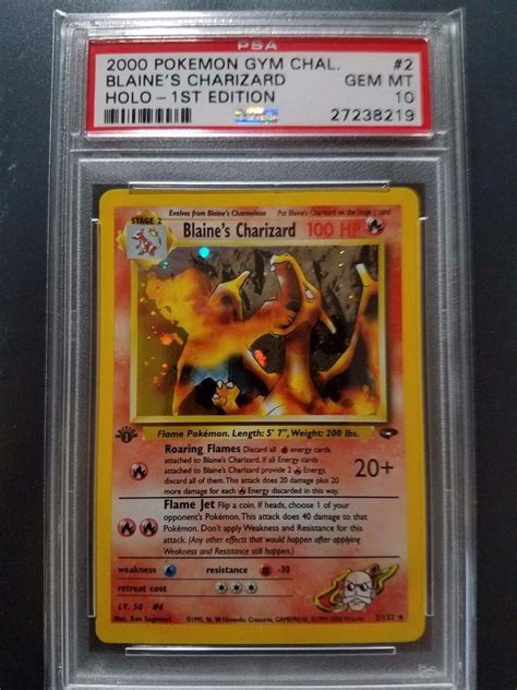 Pokemon St Edition Blaine S Charizard Holo Psa Charizard Pokemon