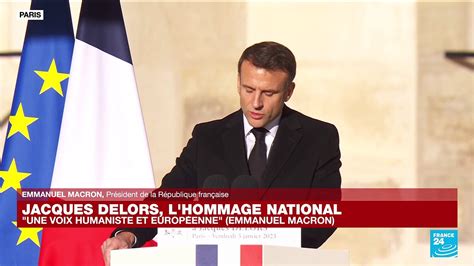 Replay Emmanuel Macron Rend Hommage Jacques Delors