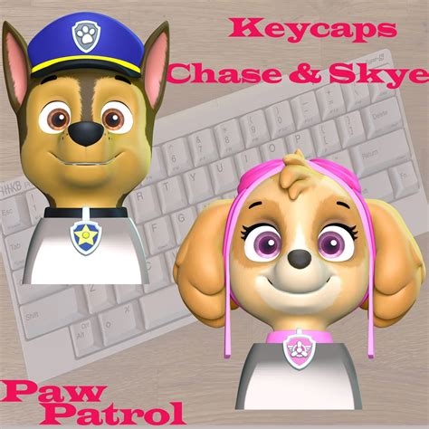 Keycap Chase Skye Paw Patrol Flippednormals