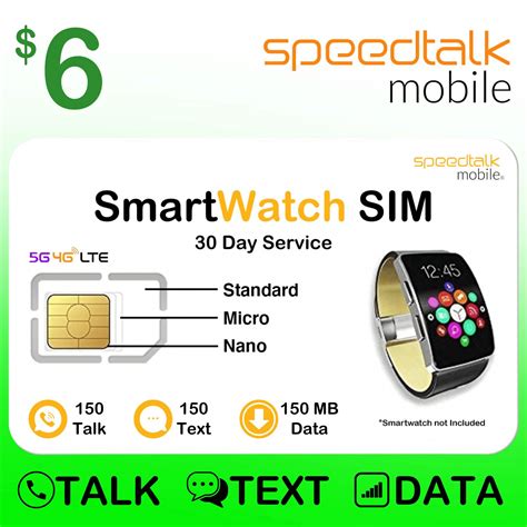 6 A Month Prepaid Smart Watch Sim Card For Gsm Smart Watches And