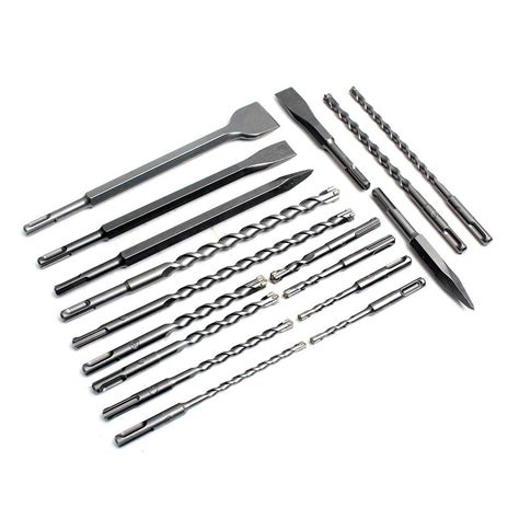 17pc Sds Plus Rotary Hammer Drill Bit And Chisel Groove Concrete Fit