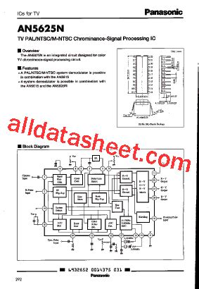 AN5625N データシート PDF Panasonic Semiconductor