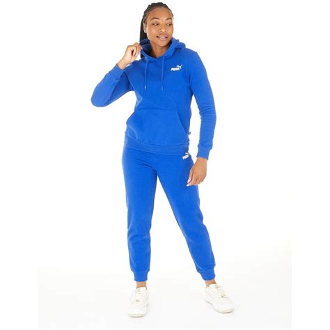 Buy Puma Womens Essentials Embroidery Fleece Hoodie True Blue