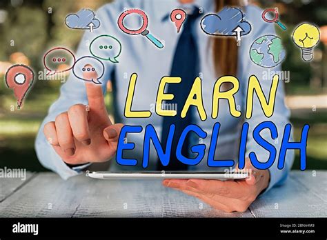 Text Sign Showing Learn English Business Photo Showcasing Universal