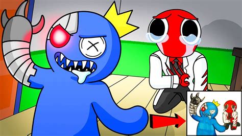 Drawing ROBLOX Rainbow Friends Paranoid Meme Special Edition BLUE S