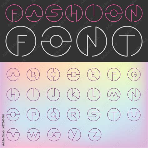 Fashion Font Vector Creative Design Glamour Styleabc Alphabet Stock