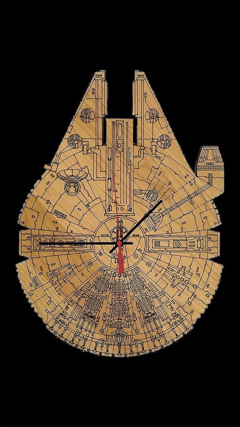 Wood Clocks Clock Millennium Falcon Star Wars Hd Phone Wallpaper