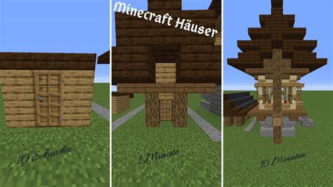 Minecraft Haus Sekunden Minute Minuten Minecraft Haus