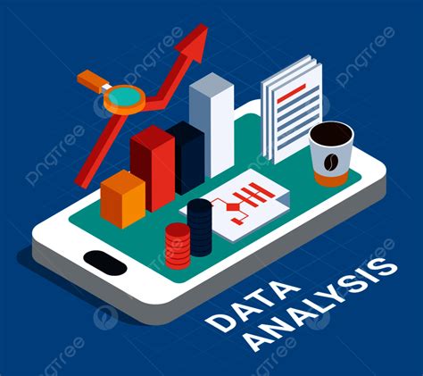 Gambar Poster Abstrak Analisis Data Dengan Algoritme Kaca Pembesar Ikon