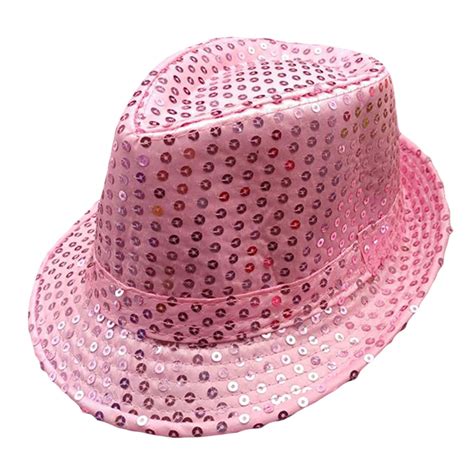 Ziyixin Western Sequin Hat Glitter Sequin Hat Solid Color Dance Hat