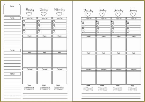 Personal Planner Template Free Of Personal Organizer Editable Daily