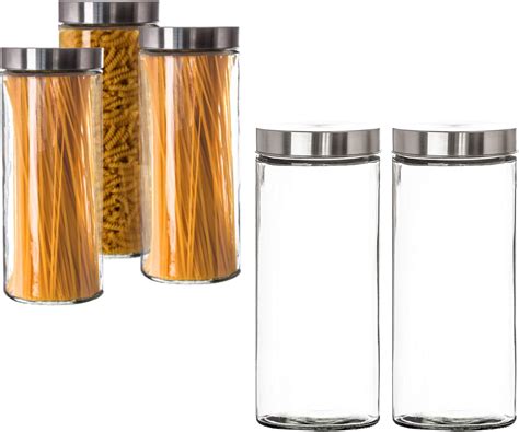 BigDean 2er Set Vorratsgläser 2 2 Liter Set Glas Schraubglas