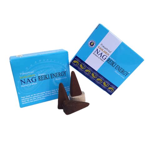 Golden Nag Reiki Energy Indian Cone Incense Templo De Buda Esoteric