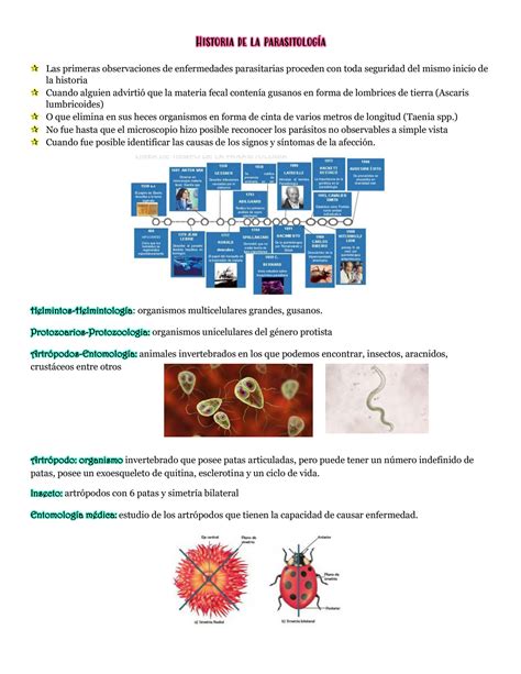 Solution Historia De La Parasitolog A Studypool