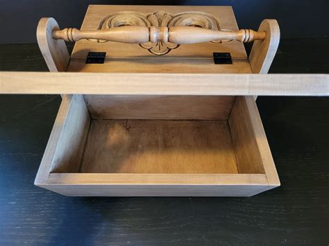 Carved Acanthus Knitting Box, Double Hole – Lusk Scandia Woodworks