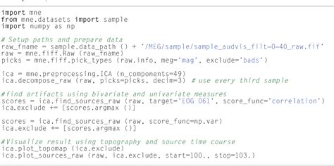 Table From Meg And Eeg Data Analysis With Mne Python Semantic Scholar