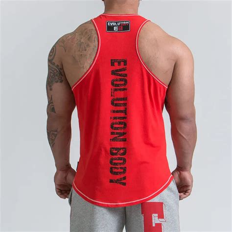 Printed Sleeveless Mens Workout And Bodybuilding Stringers Mens