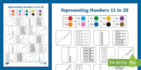 Representing Numbers 11 To 20 Activity Twinkl