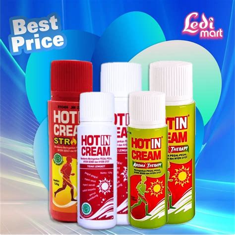 Jual ORIGINAL Hotin Cream Botol Ml Ml BPOM Hot In Krim Pegal Nyeri Otot LEDI MART
