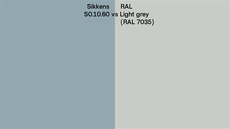 Sikkens S Vs Ral Light Grey Ral Side By Side Comparison