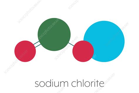 Sodium Chlorite Chemical Structure Illustration Stock Image F027