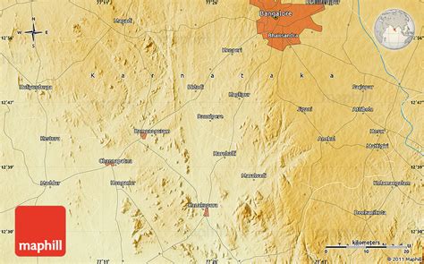 Physical Map of Channapatna