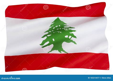 The flag of Lebanon stock illustration. Illustration of middle - 183314477