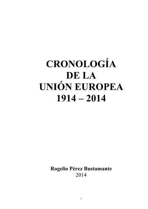 Pdf Cronolog A De La Uni N Europea Ue Pdf Uni N Europea