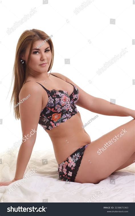 Plus Size Model Sexy Lingerie On Stock Photo 2238673363 Shutterstock
