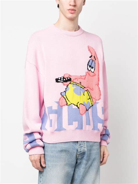 GCDS illustration-print Jumper | Pink | FARFETCH