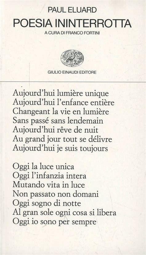 Poesia Ininterrotta Paul Luard Libro Einaudi Collezione Di