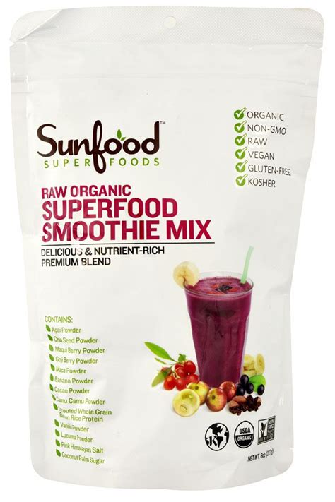 Sunfood Organic Superfood Smootie Mix 8 Oz Diet Smoothie Recipes