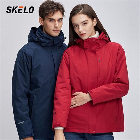 Chaqueta de esquí impermeable 3 en 1 para hombre y mujer abrigo