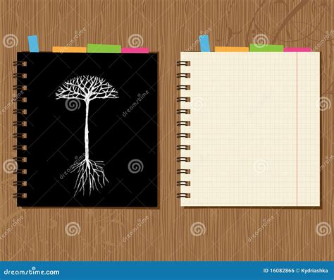 Notebook Cover And Page Design Vector Illustration | CartoonDealer.com ...