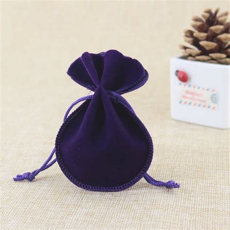 Wholesale 100pcs Lot Purple Velvet Bags 7x9cm Small Gourd Drawstring