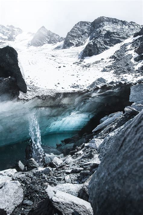 Glaciar Rocas Piedras Hielo Agua Fondo De Pantalla De Teléfono Hd Smartresize