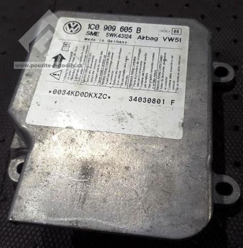 Řídicí jednotka airbagu 1C0909605B VW Passat B5 Lykona Styl s r o