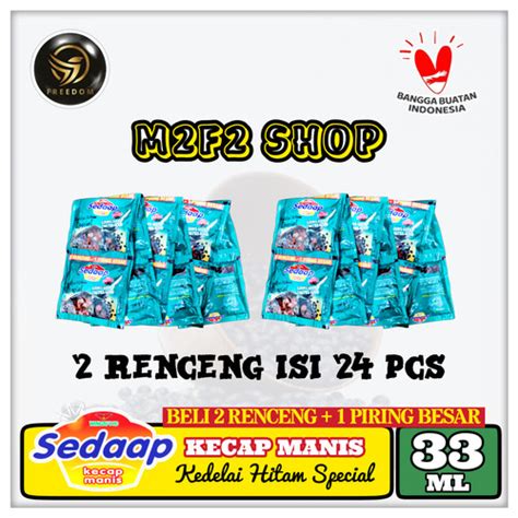 Jual Kecap Manis Sedaap Kedelai Hitam Special Sachet 33 Ml 2 Renceng