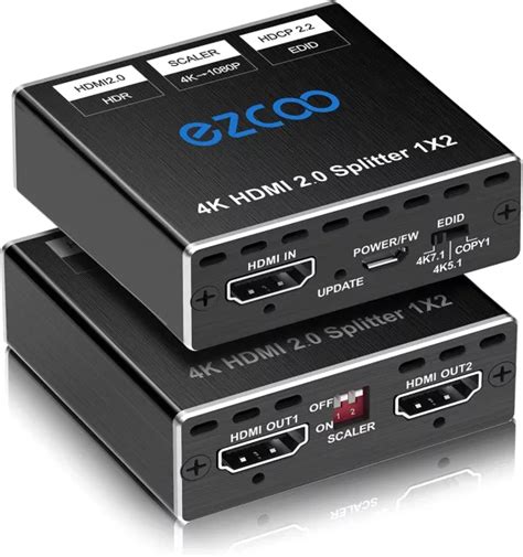 Ezcoo K Hdmi Splitter X Hdr Dolby Vision Atmos Down Scaler Hdmi