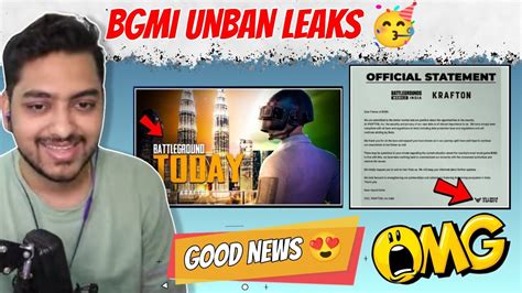 BIG NEWS BGMI UNBAN LEAKS Bgmi Latest News Krafton New Notice