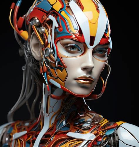 Premium Ai Image Robotic Female Futuristic Cyborg Woman Ai