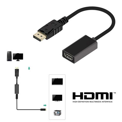 25cm Display Port Dp Male To Hdmi Female Adapter Converter — Joyreap Online