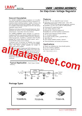 LM2596S 12 Datasheet PDF Guangdong Youtai Semiconductor Co Ltd