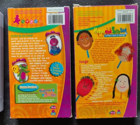 Barney Vhs Lot Happy Mad Silly Sad Movin And Groovin