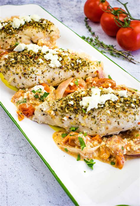 Mediterranean Chicken Bake With Tomatoes Feta Cook What You Love