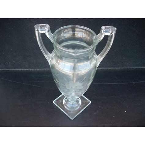 Vintage Urn Shaped Glass Vase Chairish