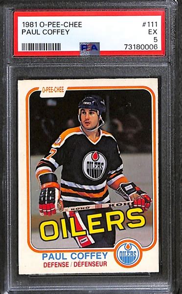 Lot Detail Psa Graded S O Pee Chee Oilers Hall Of Fame