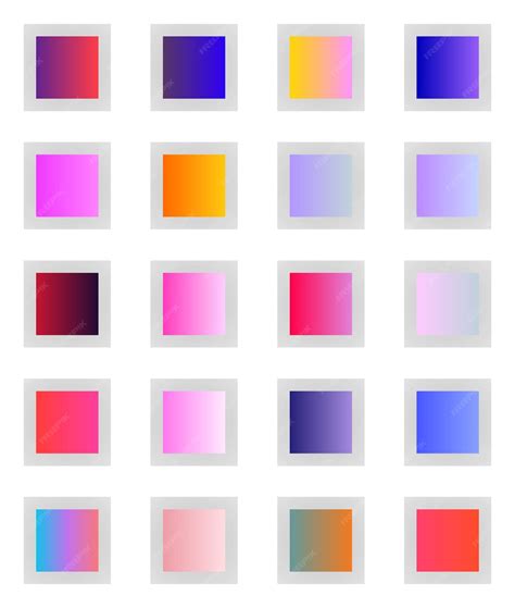 Premium Vector Colorful Gradient Color Shapes Set Design