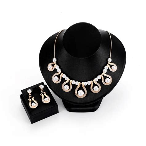 Pameng Elegant Simulated Pearl Bridal Jewelry Sets Wedding Jewelry Leaf